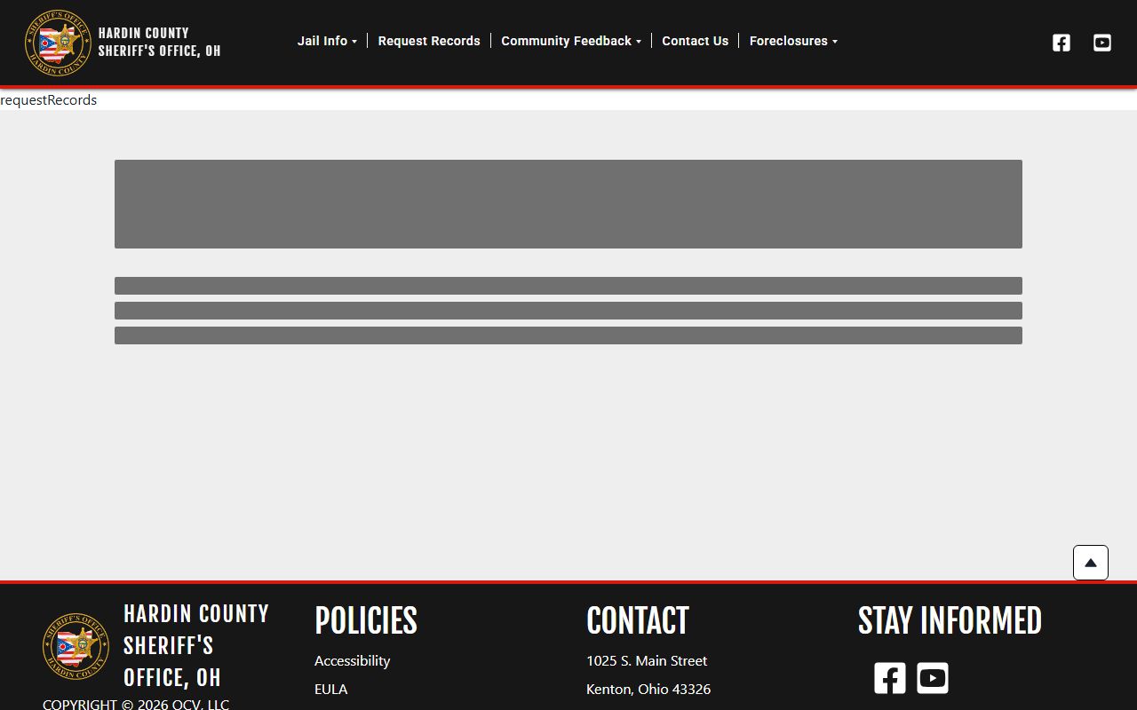 Hardin County booking photo records request information